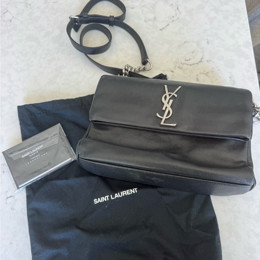 Saint Laurent YSL West Hollywood Bag – Black Leather Silver Hardware - Picture 3 of 13